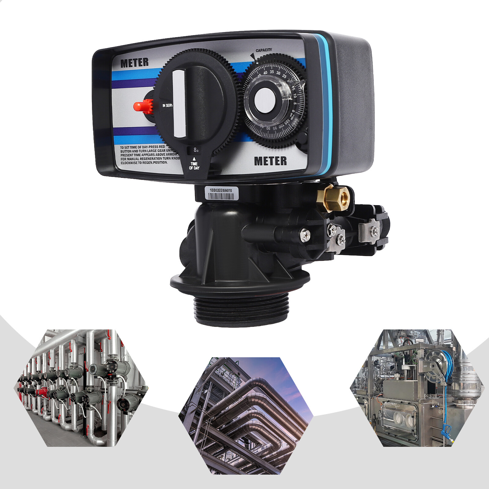 0.6 Mpa Water Purification Softener Automatic 5600SM Flow Digital Control Valve