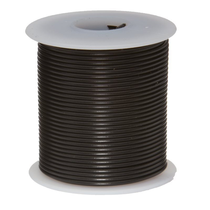 20 AWG Gauge Stranded Hook Up Wire Black 100 ft 0.0320″ UL1007 300 Volts