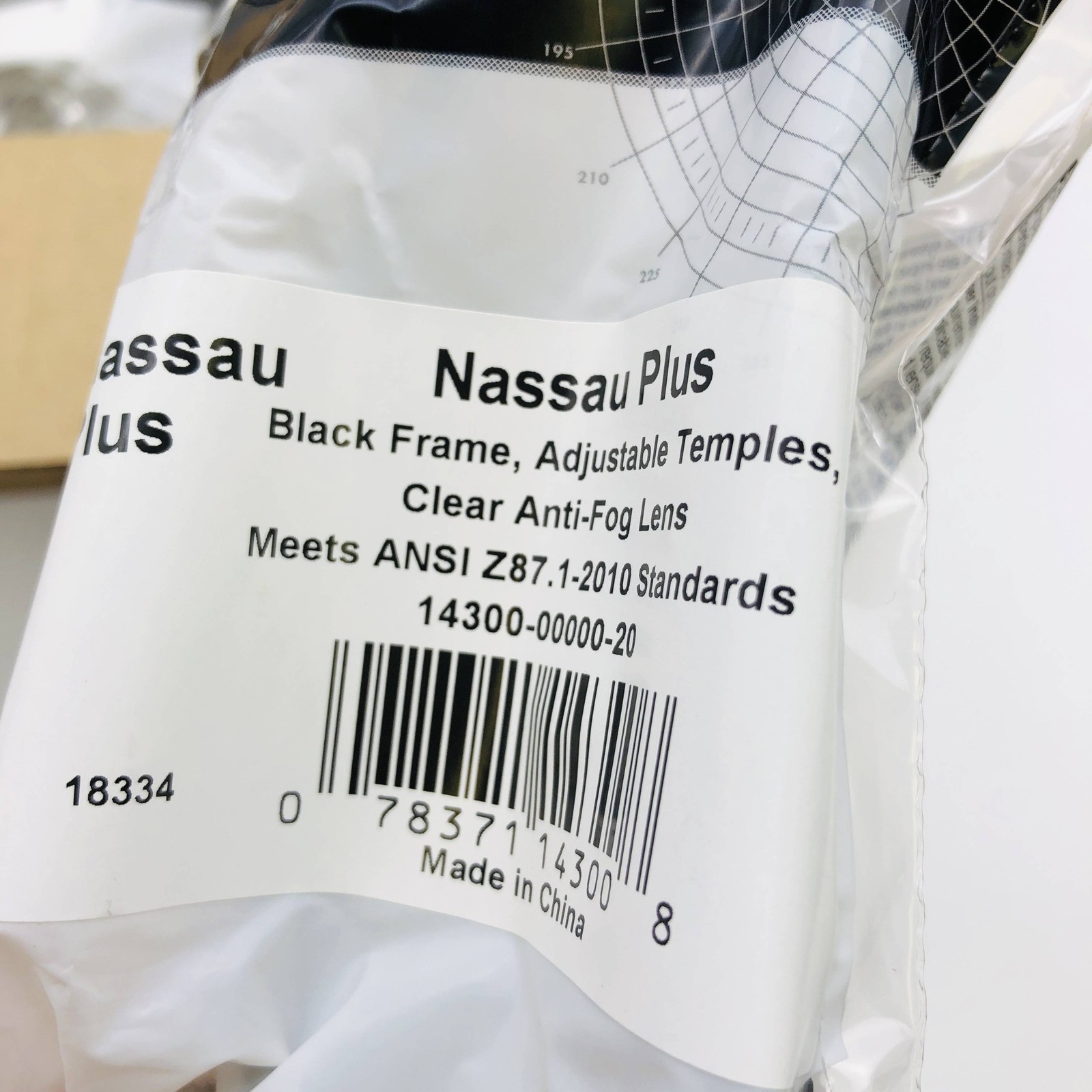 3M 14300-00000-20 Safety Glasses Nassau Plus Blk Frame Clear Anti Fog 20pr/Case