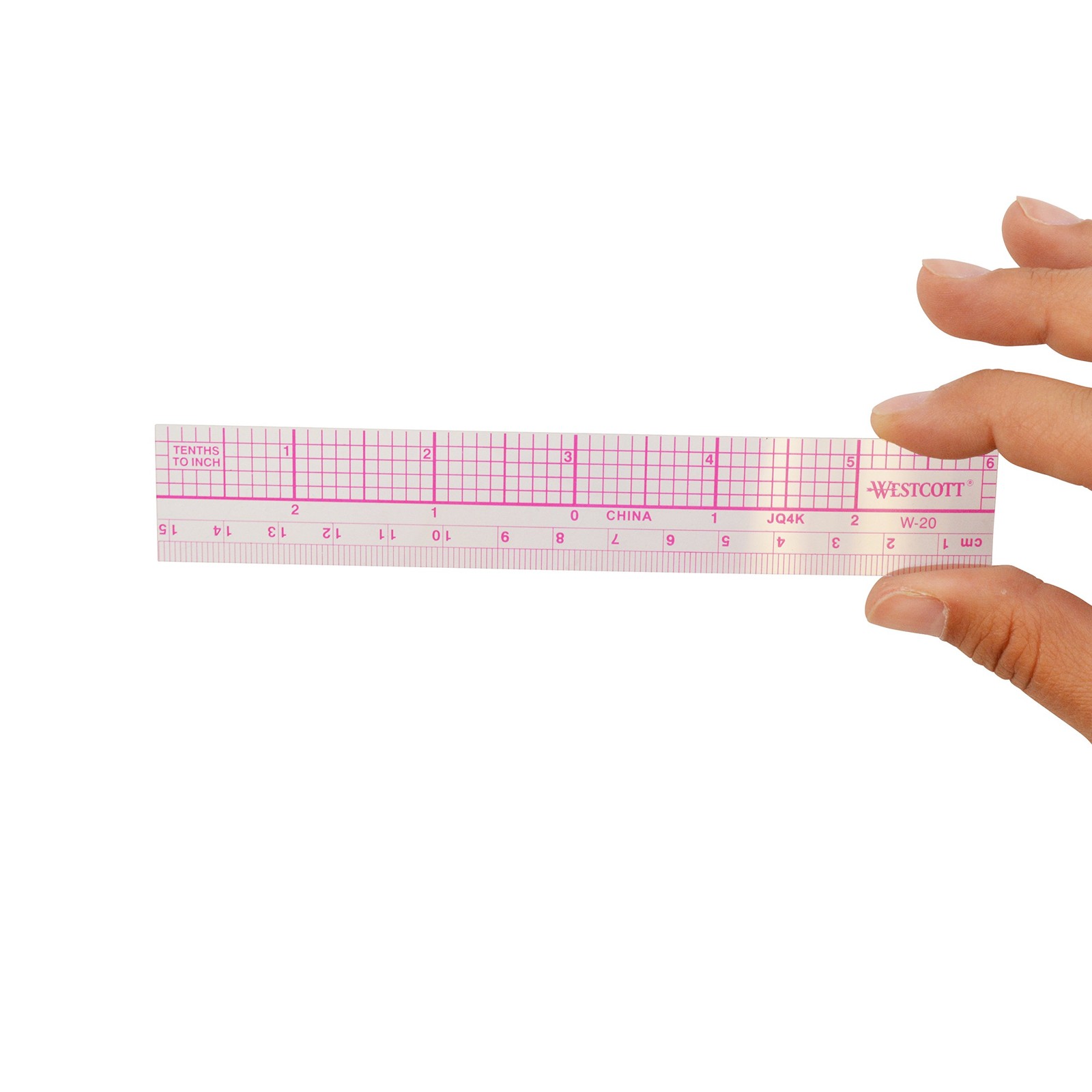 Westcott Transparent 10ths Graph 1 Count (Pack of 1), translucent color