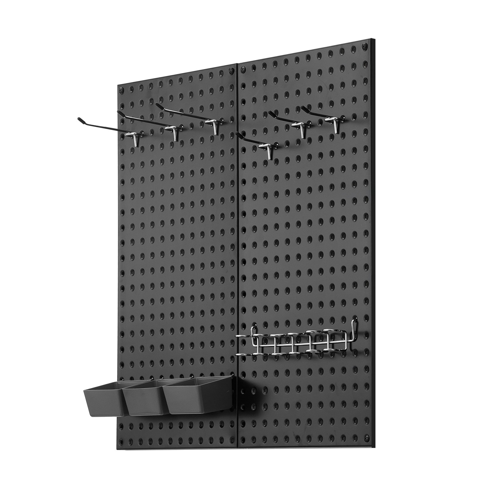 VEVOR Metal Pegboard Panels 2 Pcs 32″ x 16″ Wall Organizer for Garage Tool