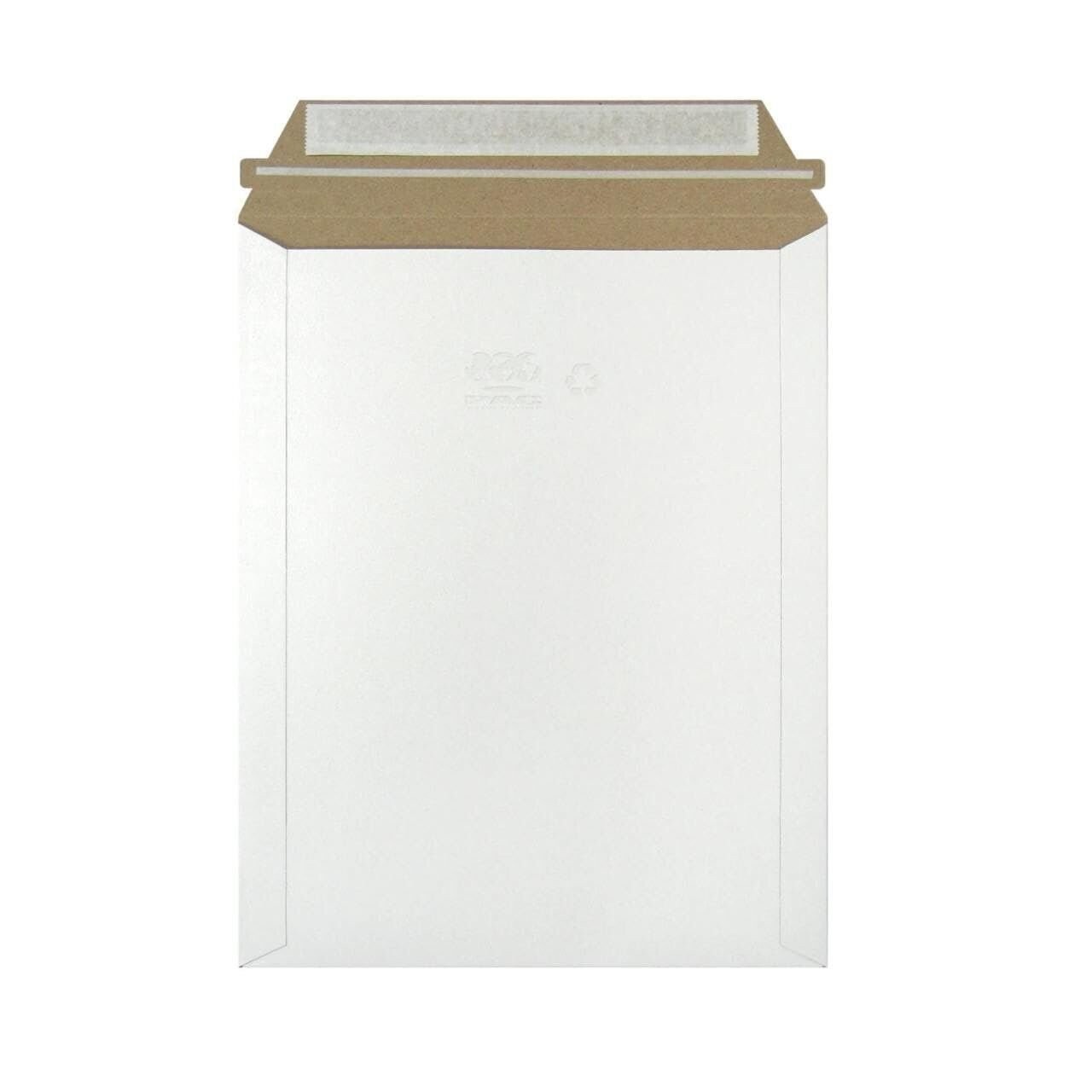 25 – 6×8 White Rigid Stay Flats Self-Seal Cardboard Envelope Mailers 6″x8″