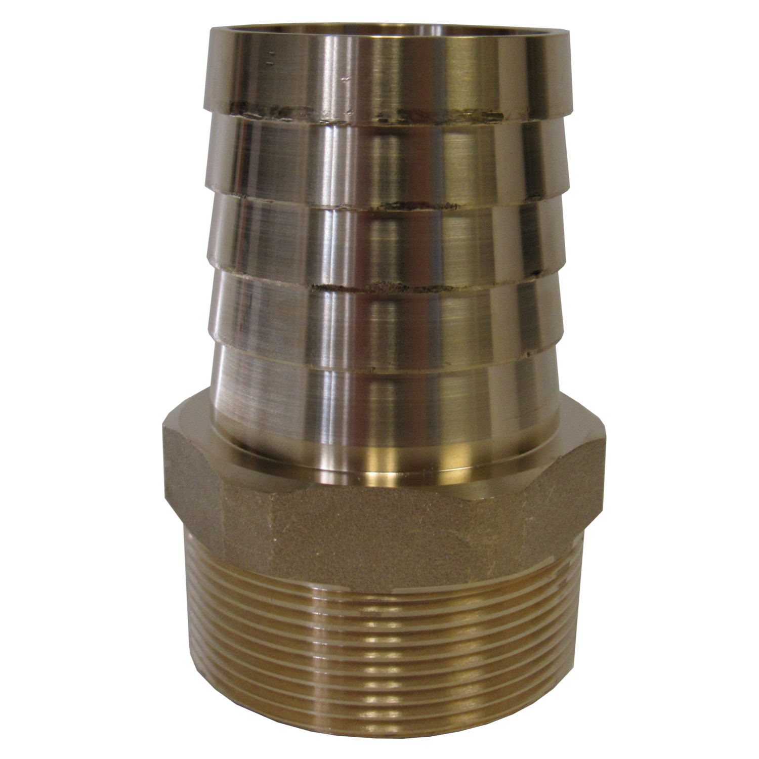 NEW BRASS 2 IN. MNPT X HOSE BARB STRAIGHT FITTING FOR 2 IN. ID HOSE NIB