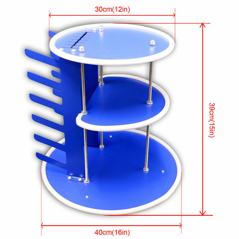 3 Layer Desktop Screen Printing Rotary Storage Rack for Squeegee Spatulas