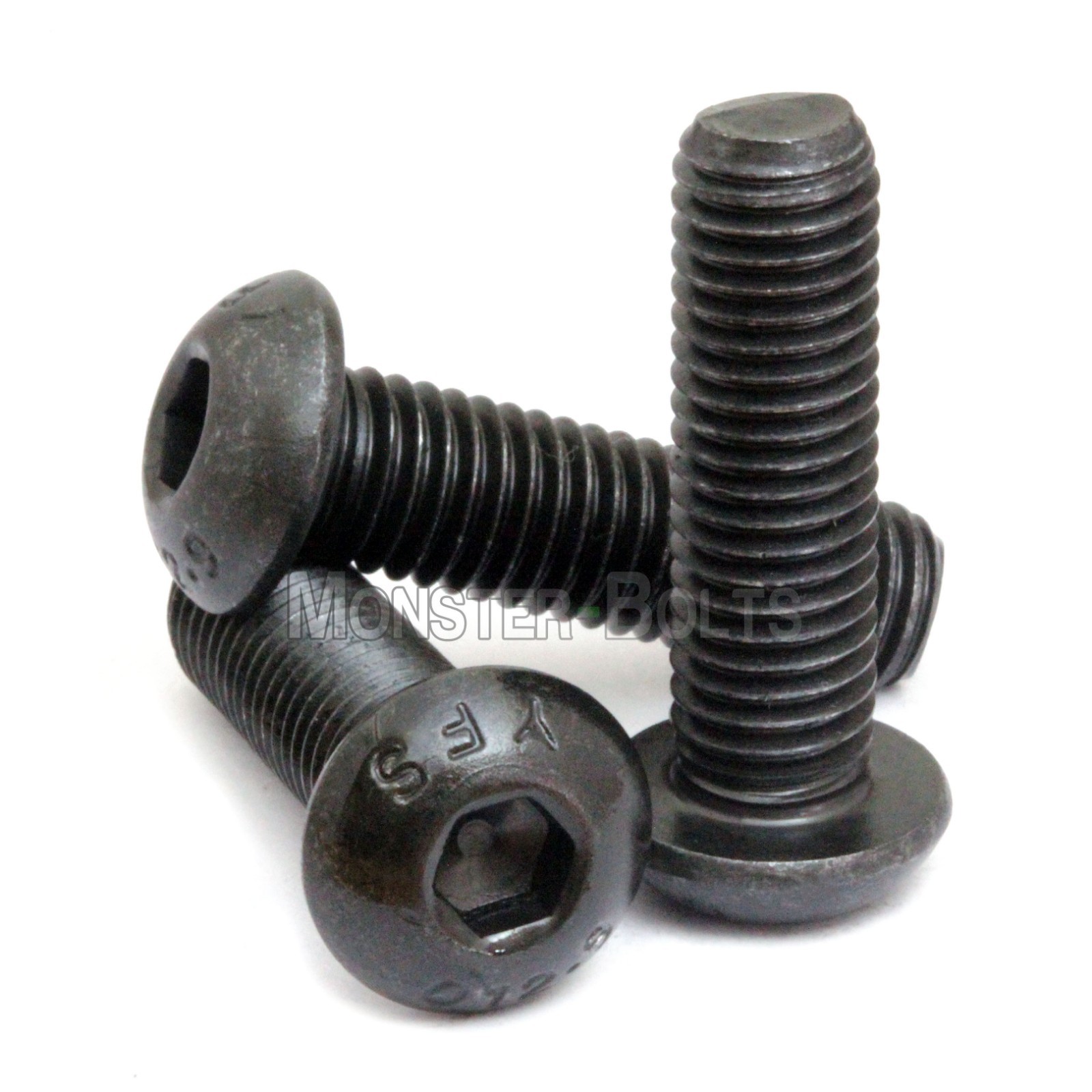 #4-40 Button Head Socket Cap Screws, Alloy Steel Thermal Black Oxide, SAE Coarse