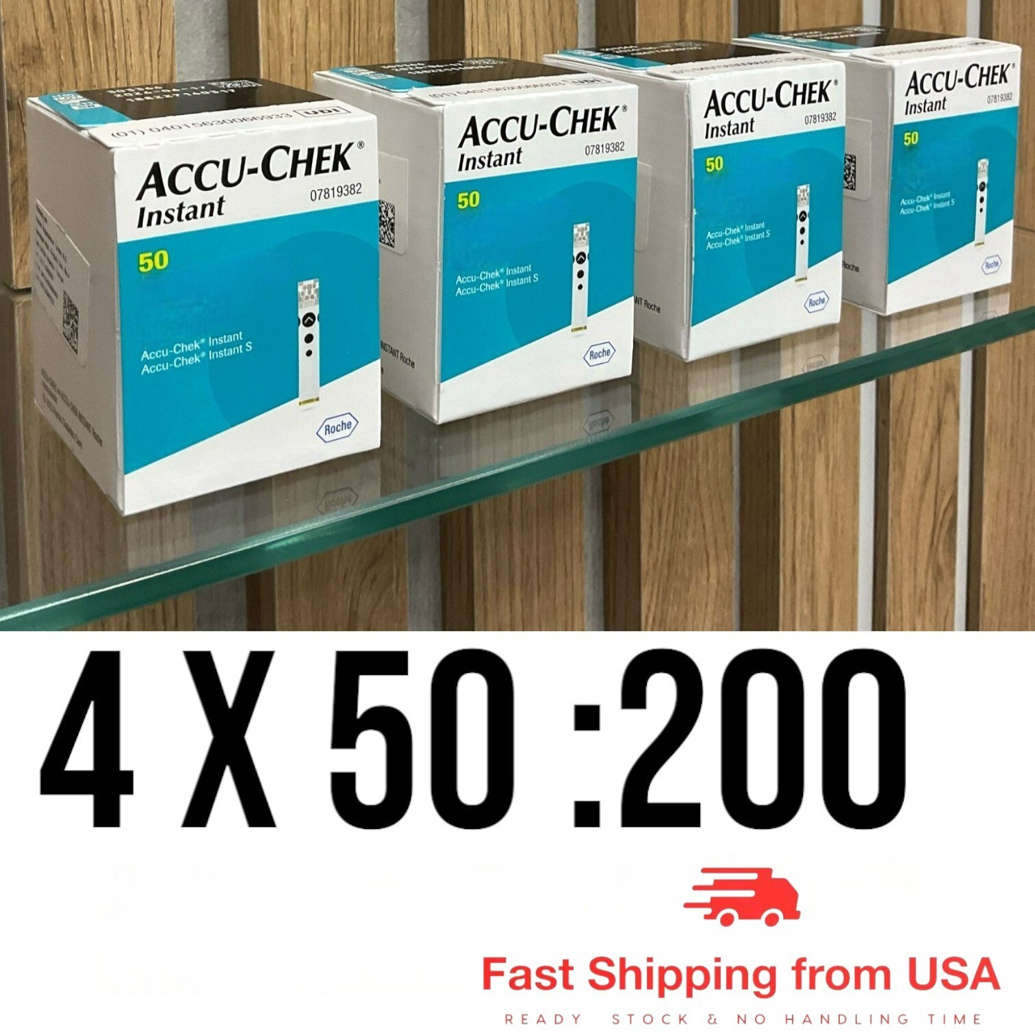 200 Accu-Chek Instant Test Strips , Same Day Delivery from USA Exp:09/2026