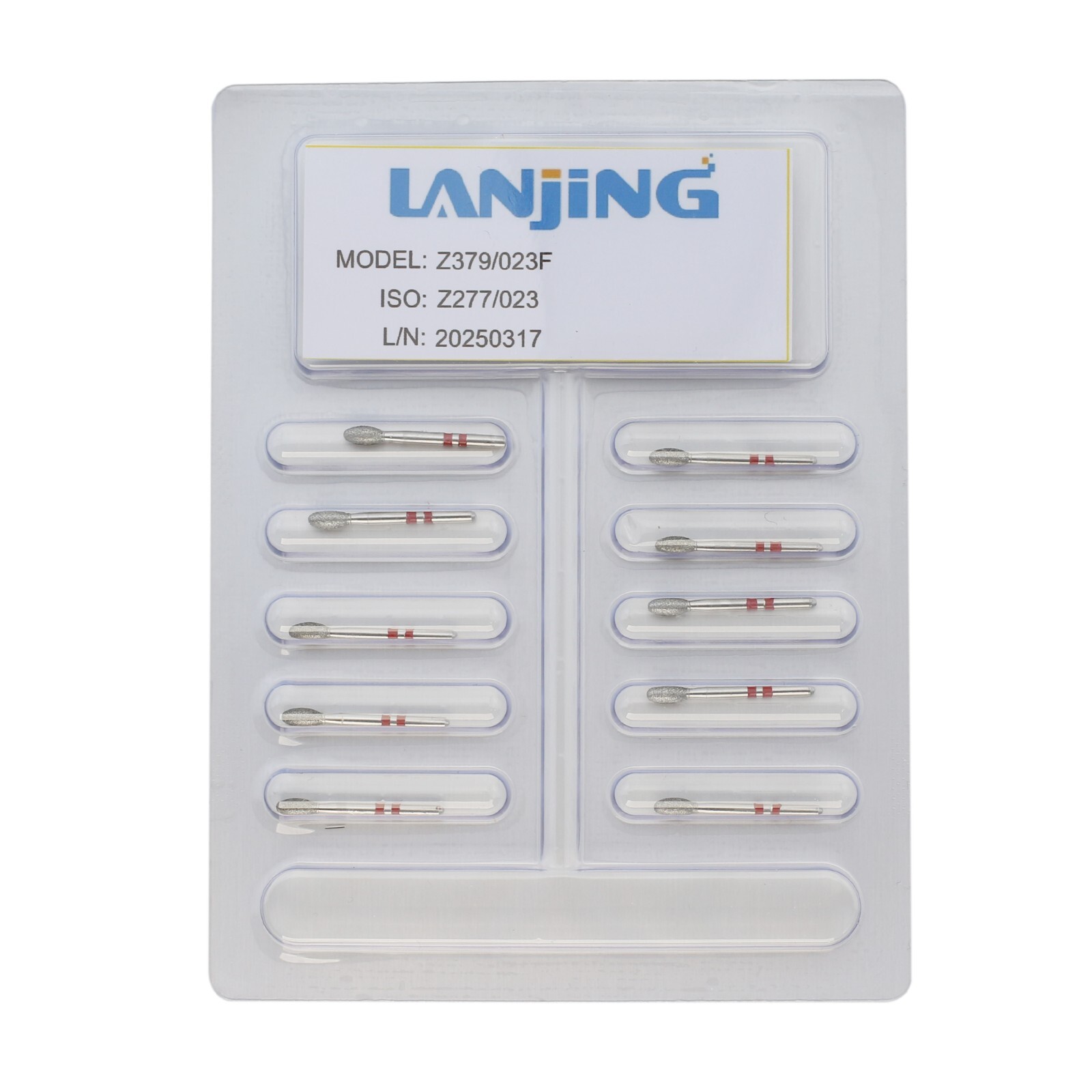 Dental Diamond Burs Round End Taper Football Round Ball Zirconia Adjustment 856