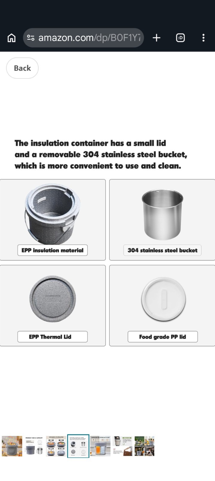 30L Insulated Bucket Hot &Cold Container Commercial Stainless Steel Soup Carrier