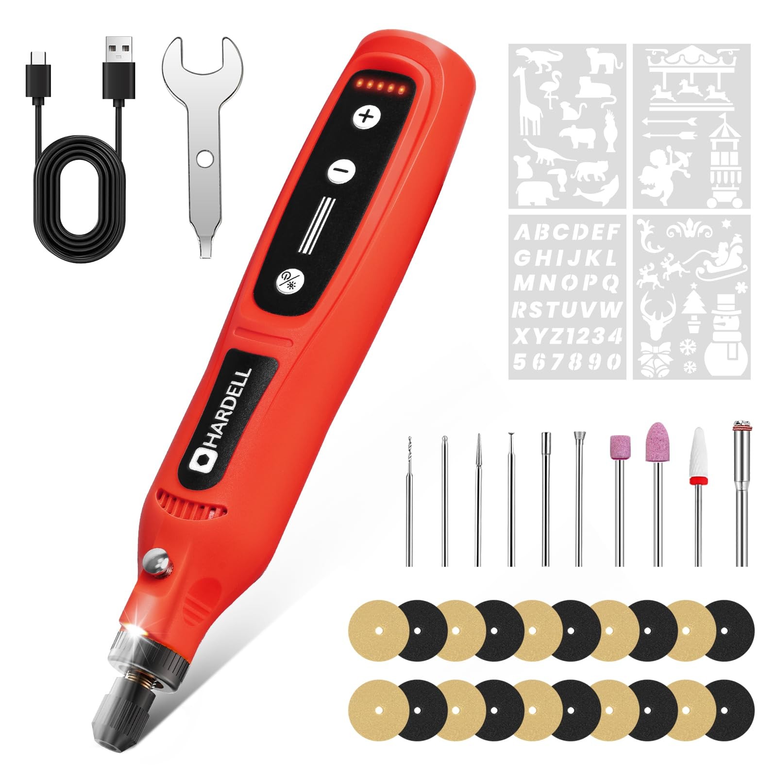 Mini Cordless Rotary Tool 4V, 5-Speed Rotary Tool Kit with 30 Accessories,Typ…