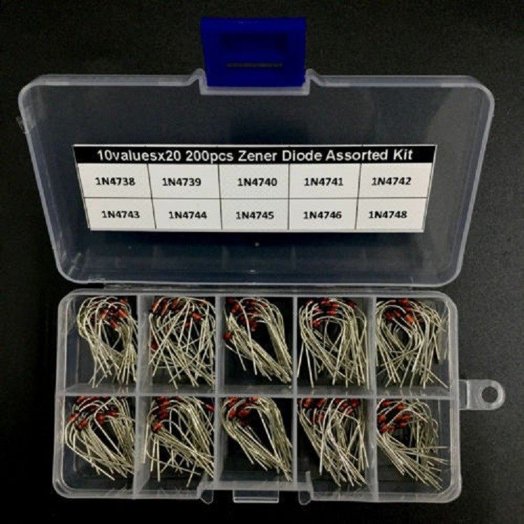 200pcs/Box 8.2V~22V/1W 10*20 Values 1W Zener diode Assorted Kit 1N4738~1N4748 L