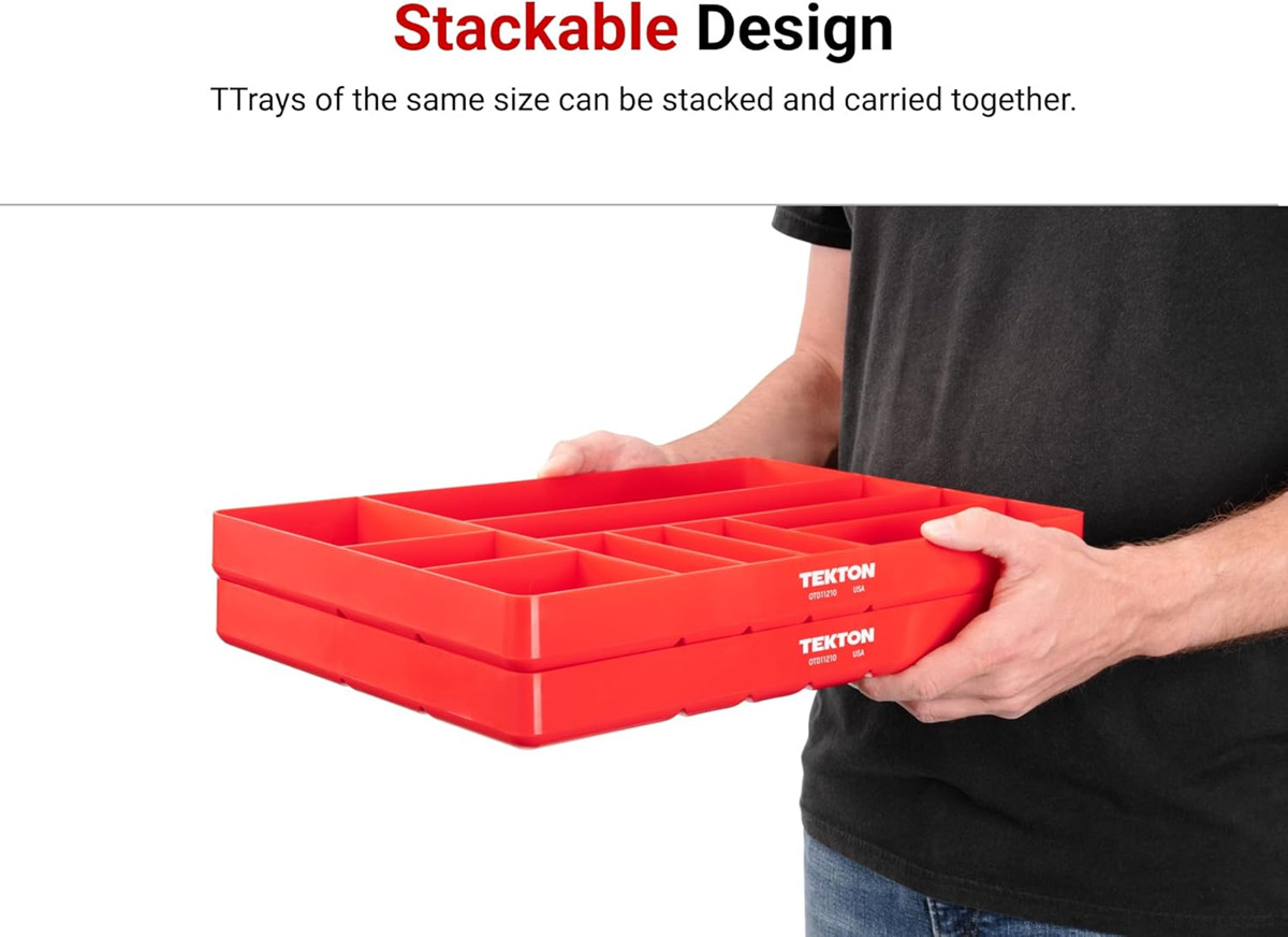 TEKTON 10-Compartment Organizer Tray (Red) | OTD11210 | Made in USA