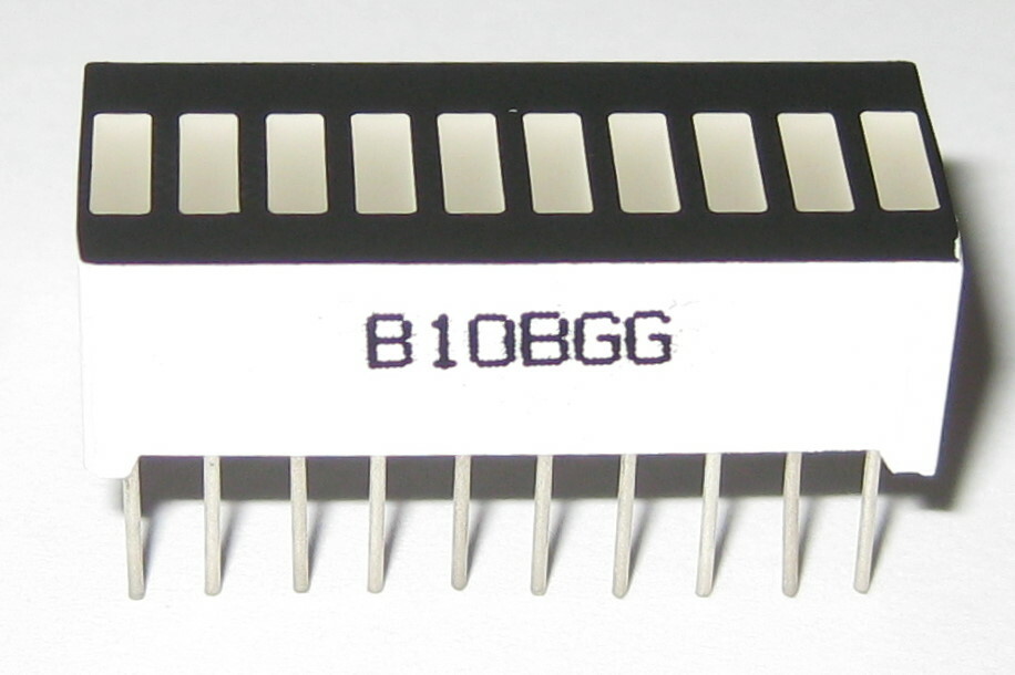 10 Segment Bright Green LED Bargraph Display Module – 2.5 V – 20 Pins – 5×1.8 mm