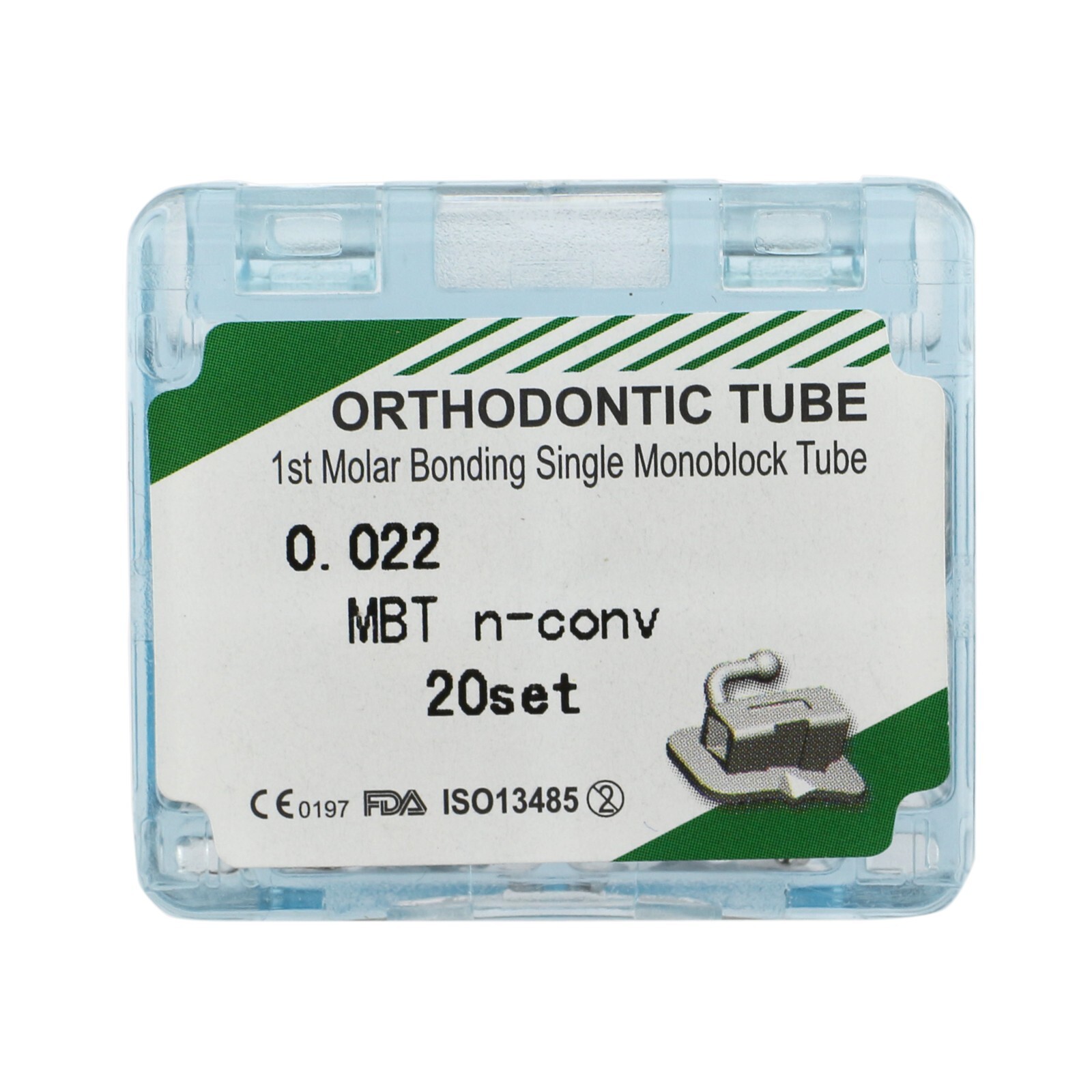 20 Sets Orthodontic Molar Bracket Buccal Tubes Roth MBT 022 1st 2nd ortodoncia