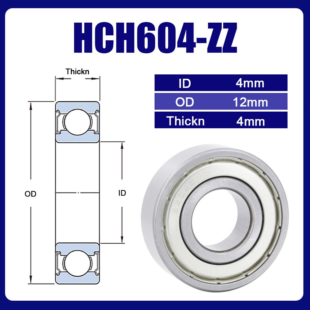 ZZ or 2RZ HCH Bearings Deep Groove Ball Bearing,604 to 6906 – Models Complete