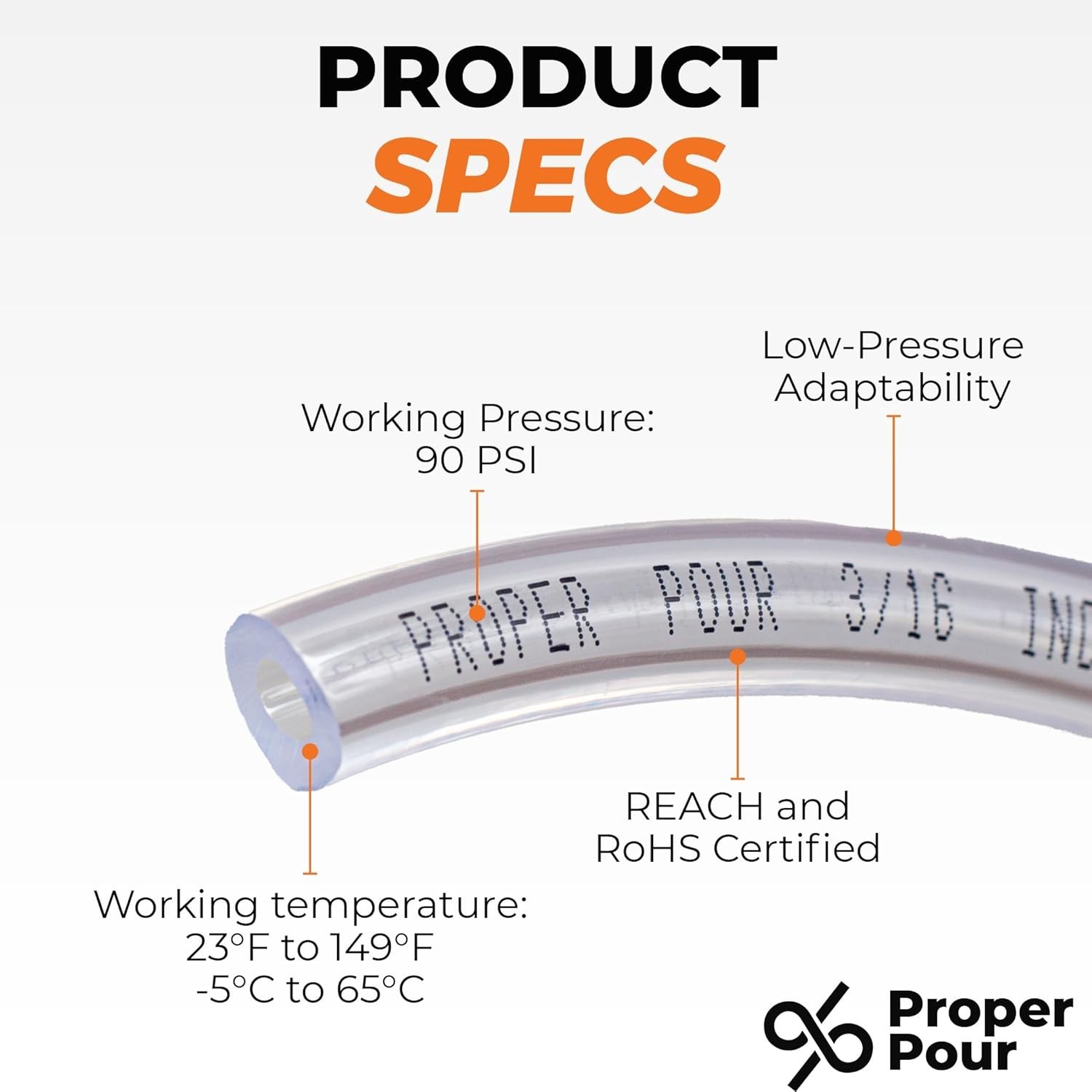 Durable Clear PVC Tubing – 10 Ft Food-Grade Hose for Irrigation, Beer & Drainage