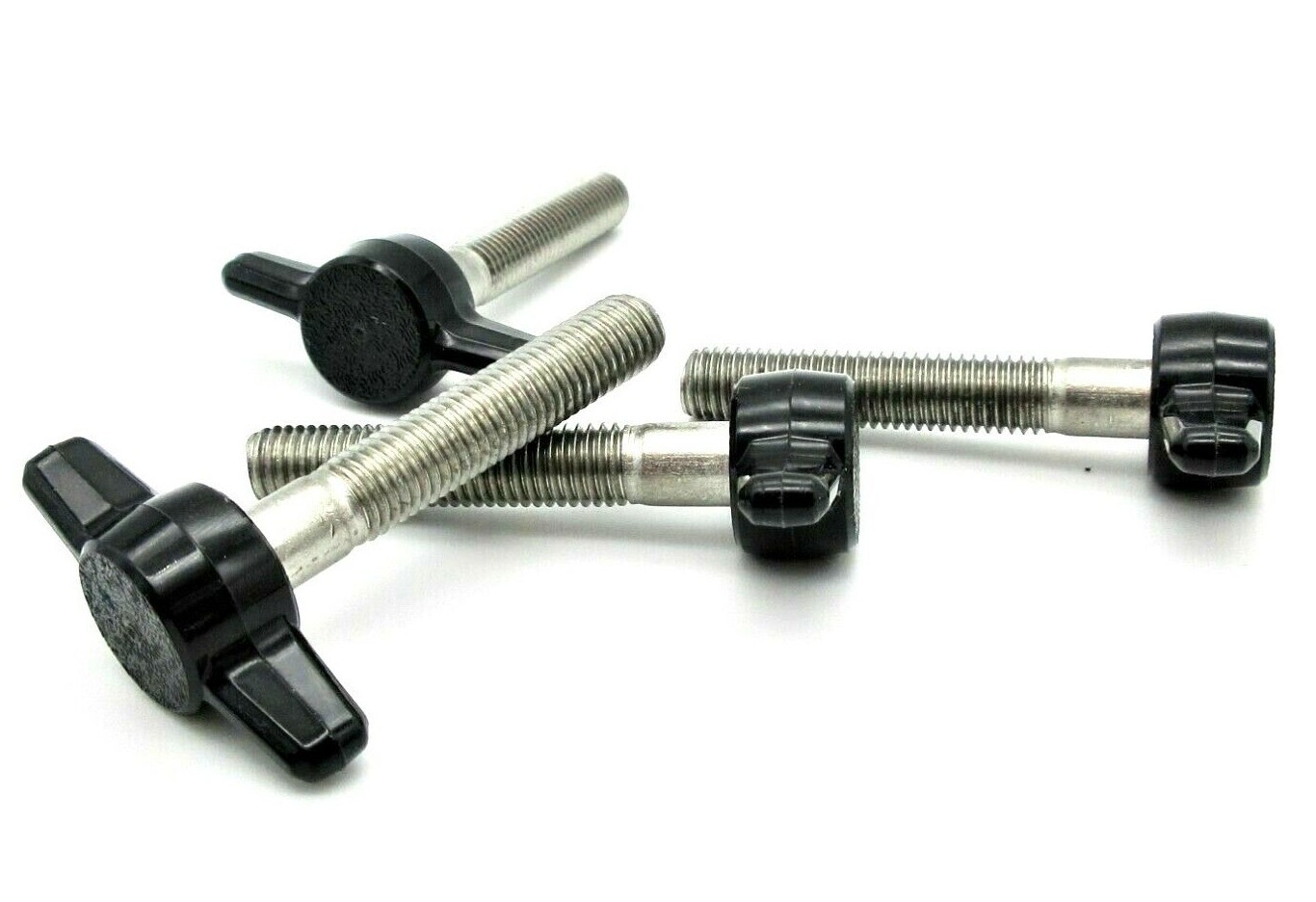 1/4-28″ Fine Thread Thumb Screws Tee Knobs Various Colors & Sizes 4 per Pack