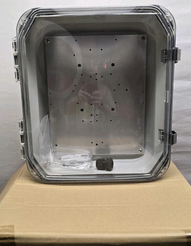 New Outdoor Wi-fi Box Clear Door Cord Grip Hole Ventev 12x10x5 NEMA V12105LC-CG