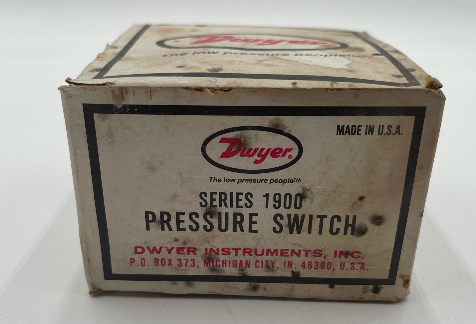 Dwyer 1910-1 Low Differential Pressure Switch 0.40″-2.4″ WC – New Old Stock