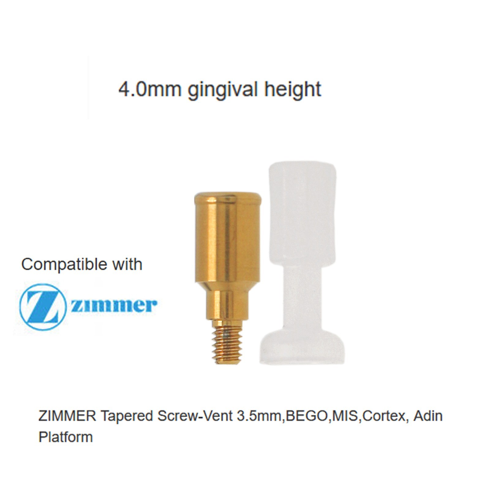 US Zimmer TSV 3.5 Adin MIS ABT Locator Abutment fits Internal Hex Implant system