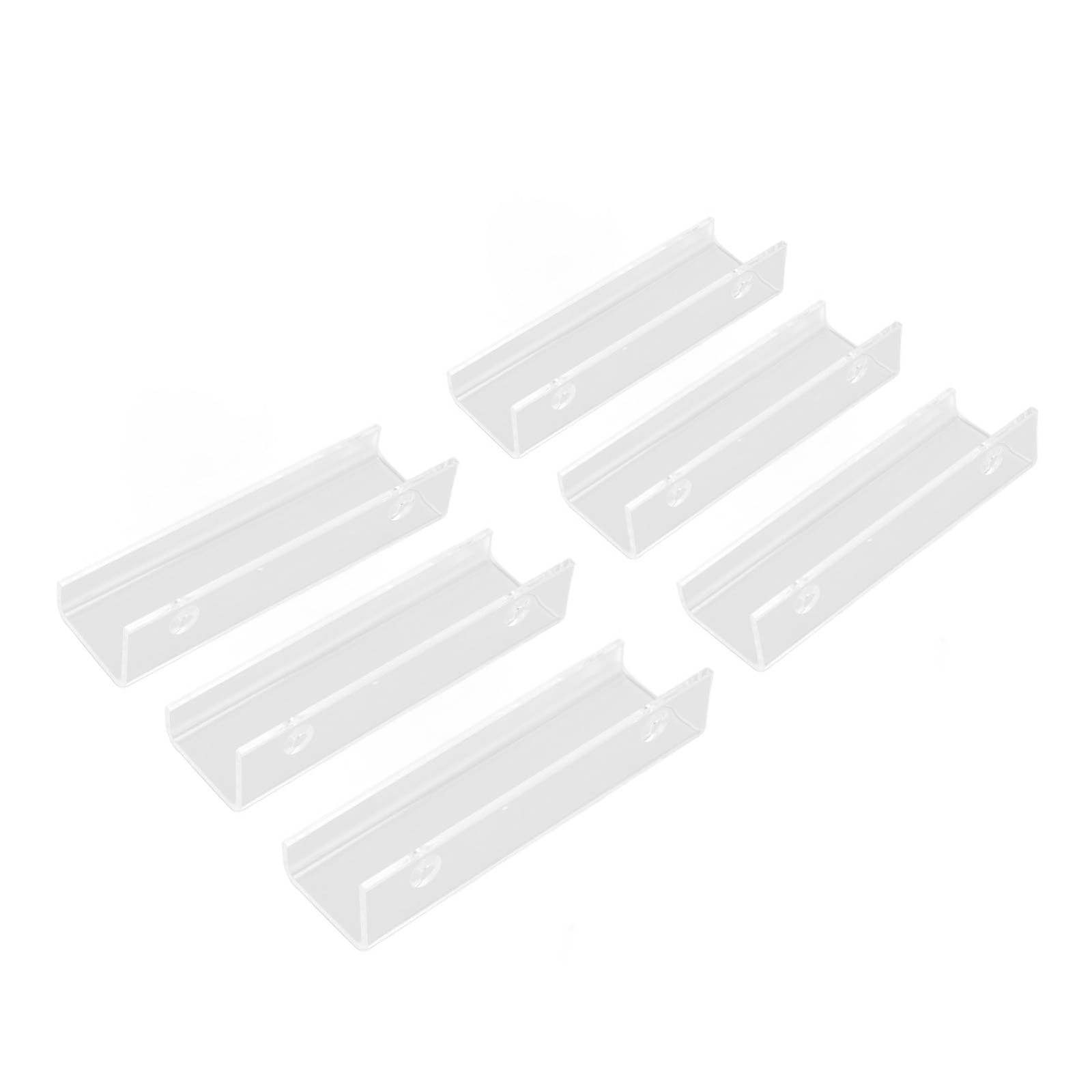 6 PCS 4Inch Clear Acrylic Record Shelves Wall Mount Vinyl Display Holder