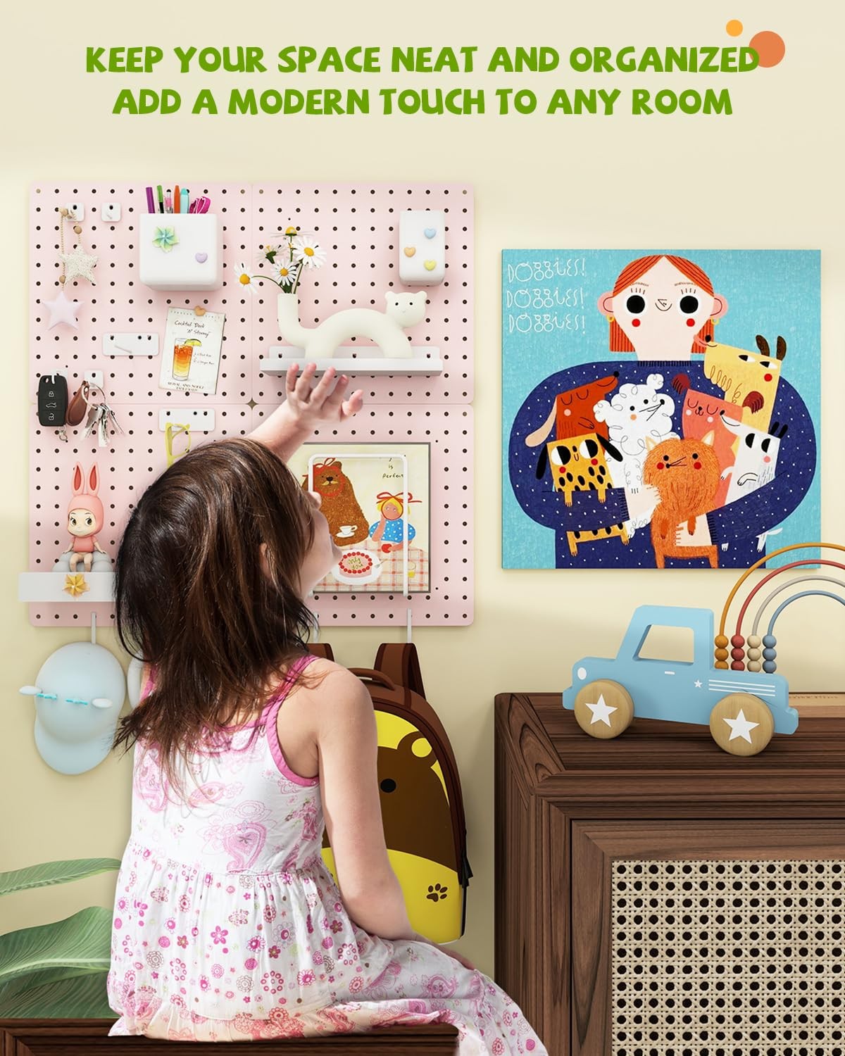 Metal Pegboard Combination Kit — 4 Carbon Steel Pegboards with 26 Accessories…