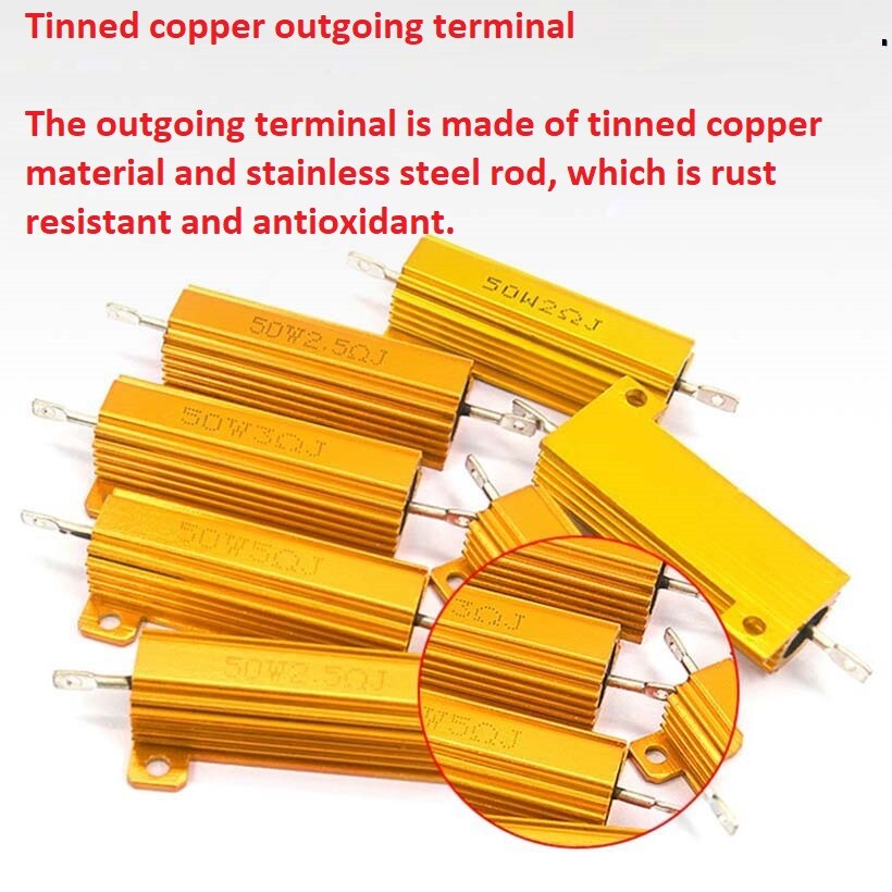 200W RX24 Aluminium Wire wound Power Resistors 5% J 0.1Ω 0.15Ω 0.2Ω to 100KΩ/Ohm