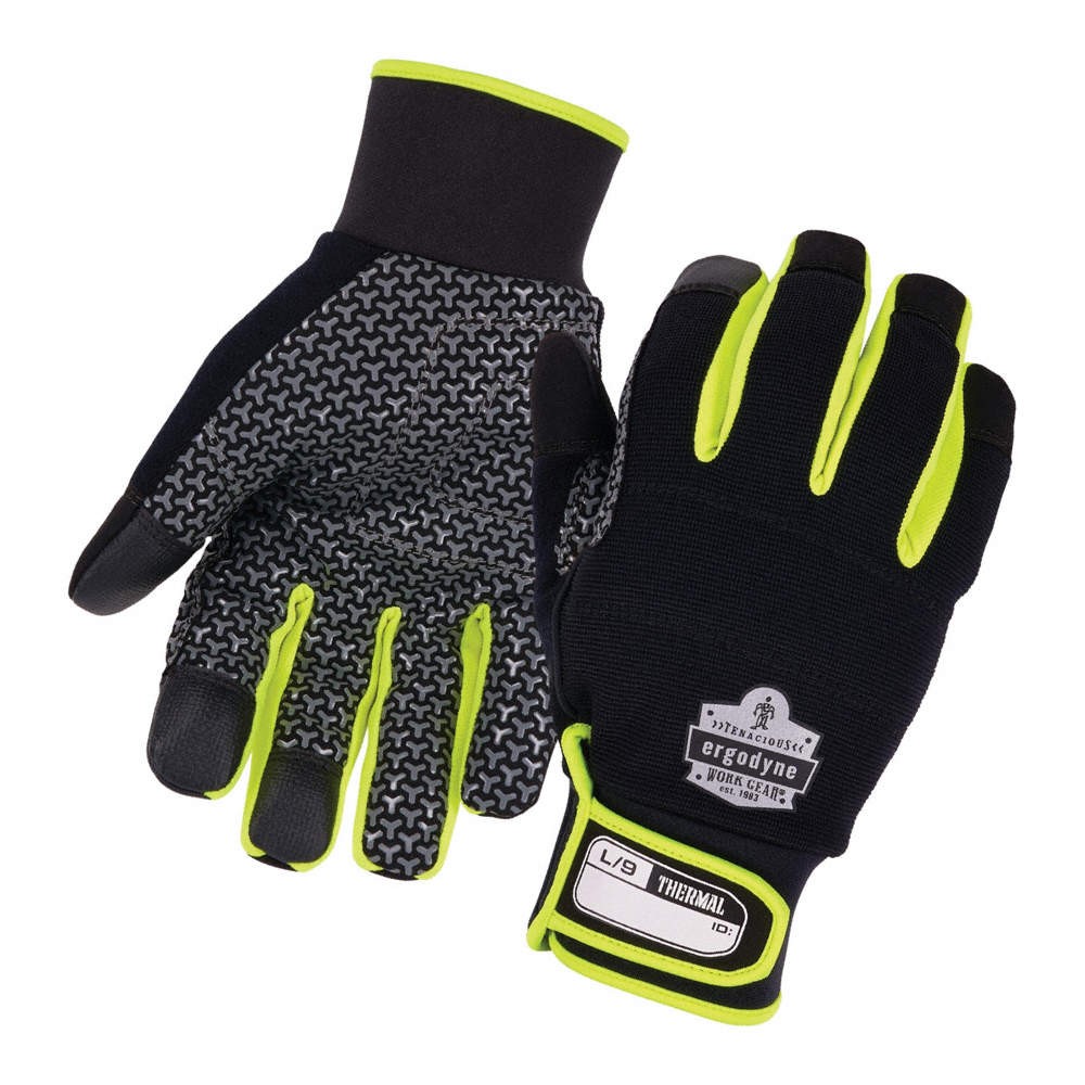 PROFLEX BY ERGODYNE 850 Cold Storage Glove,XS,Lime/Black 813DZ9