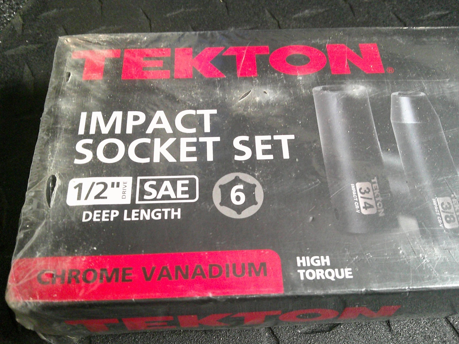 Tekton SAE Impact Deep Socket Set 1/2 Drive Chrome Vanadium 3/8″-1-1/4″ [C-0.5]
