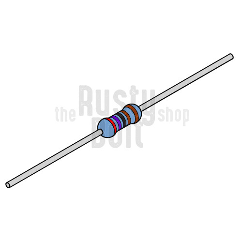 Resistors – 1/4 w (0.25 watt) – 2.7K ohm – 1% Tolerance – Metal Film – New