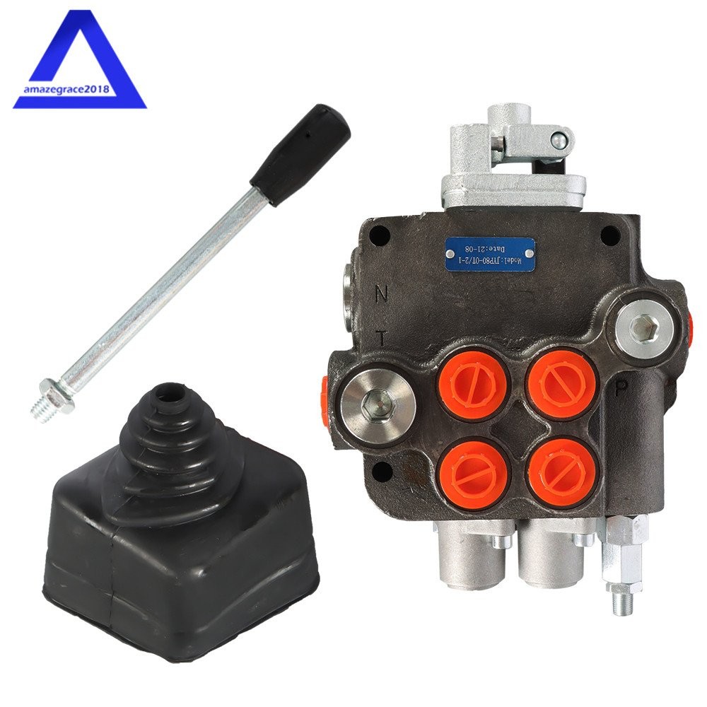 2 Spool 21GPM Hydraulic Directional Control Valve For Tractor Loader w/Joystick