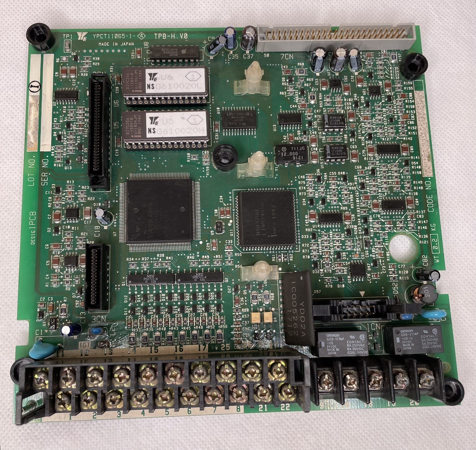 Yaskawa YPCT11065-1 Main Control Board G6100 CIMR-G5 Omron Emerson Tested Works