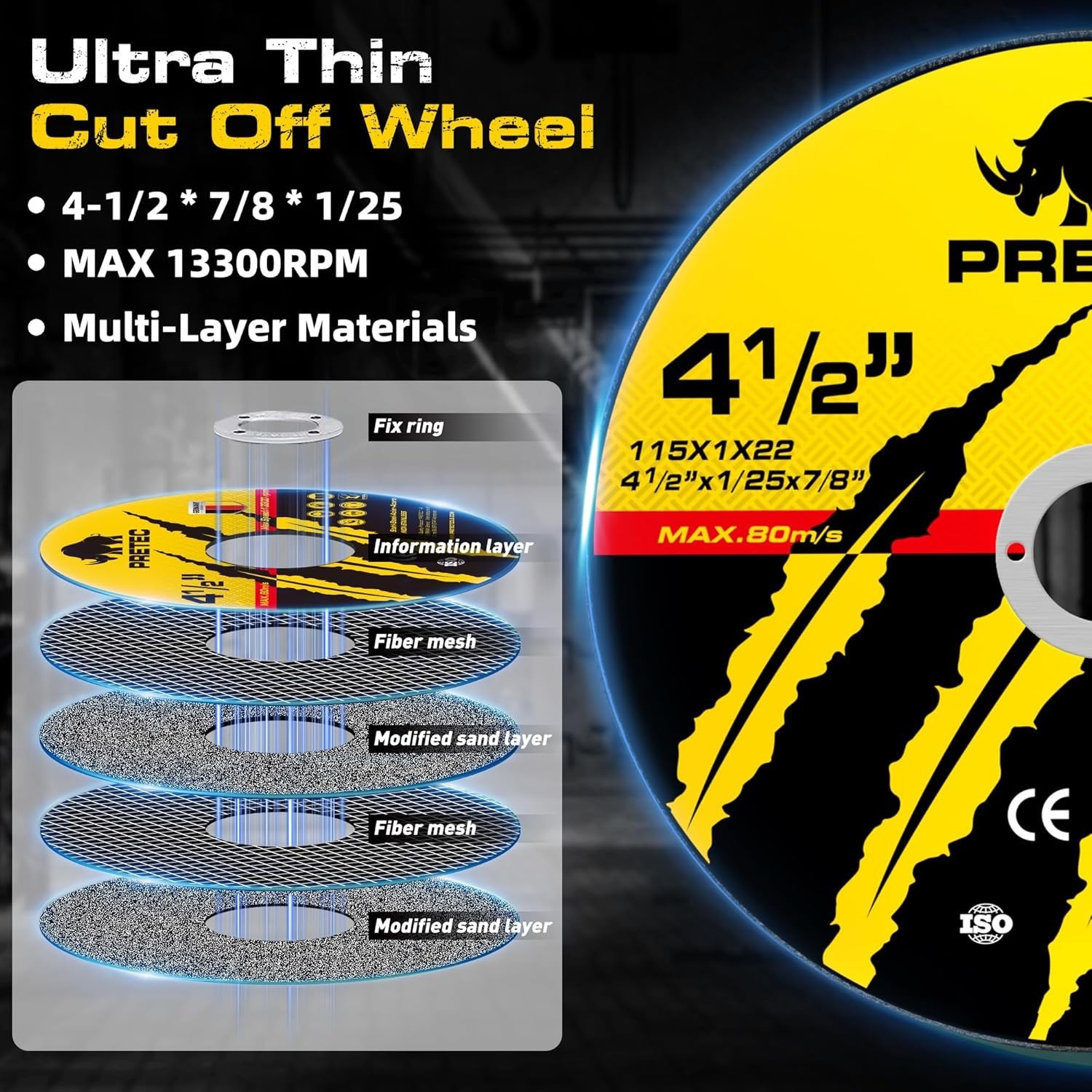 Grinding & Cutting Wheels 4 1/2 inch Set,Angle Grinder Wheel Set,Cut Off Whee…