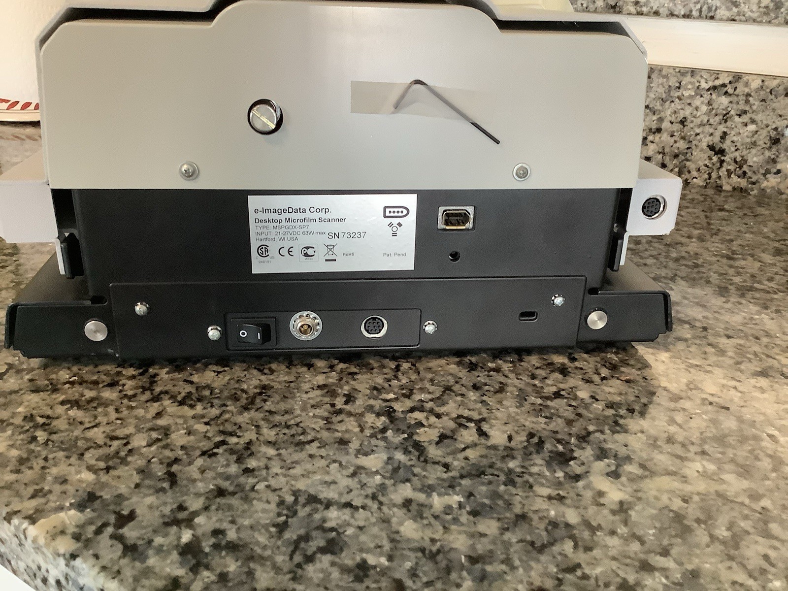 ScanPro 2000 Microfilm Scanner E-Image Data MSPGDX-SP7 NotTested NoPwr As Is