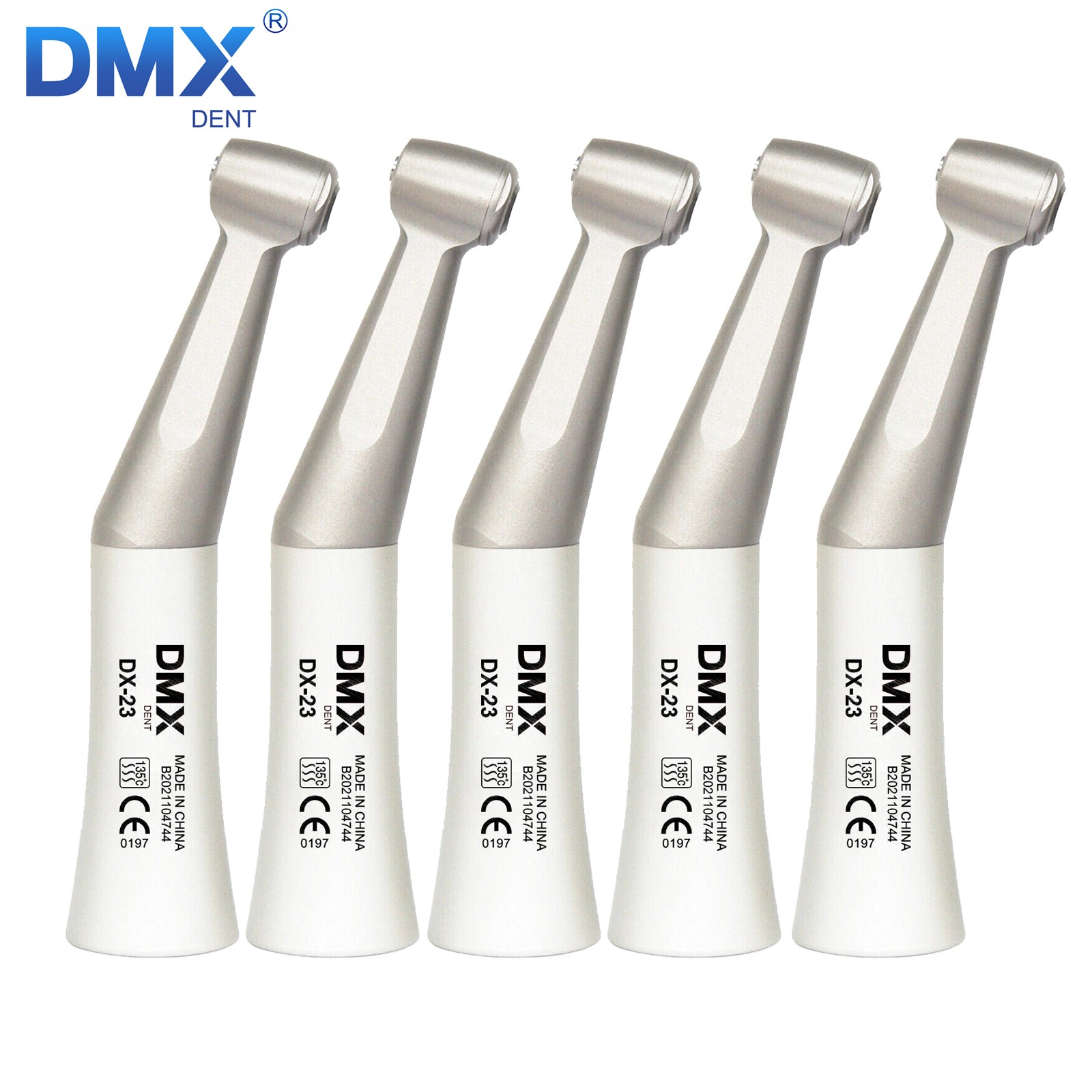 5X DMXDENT DX-23 Dental Slow Low Speed Contra Angle Handpiece Push Button E-Type
