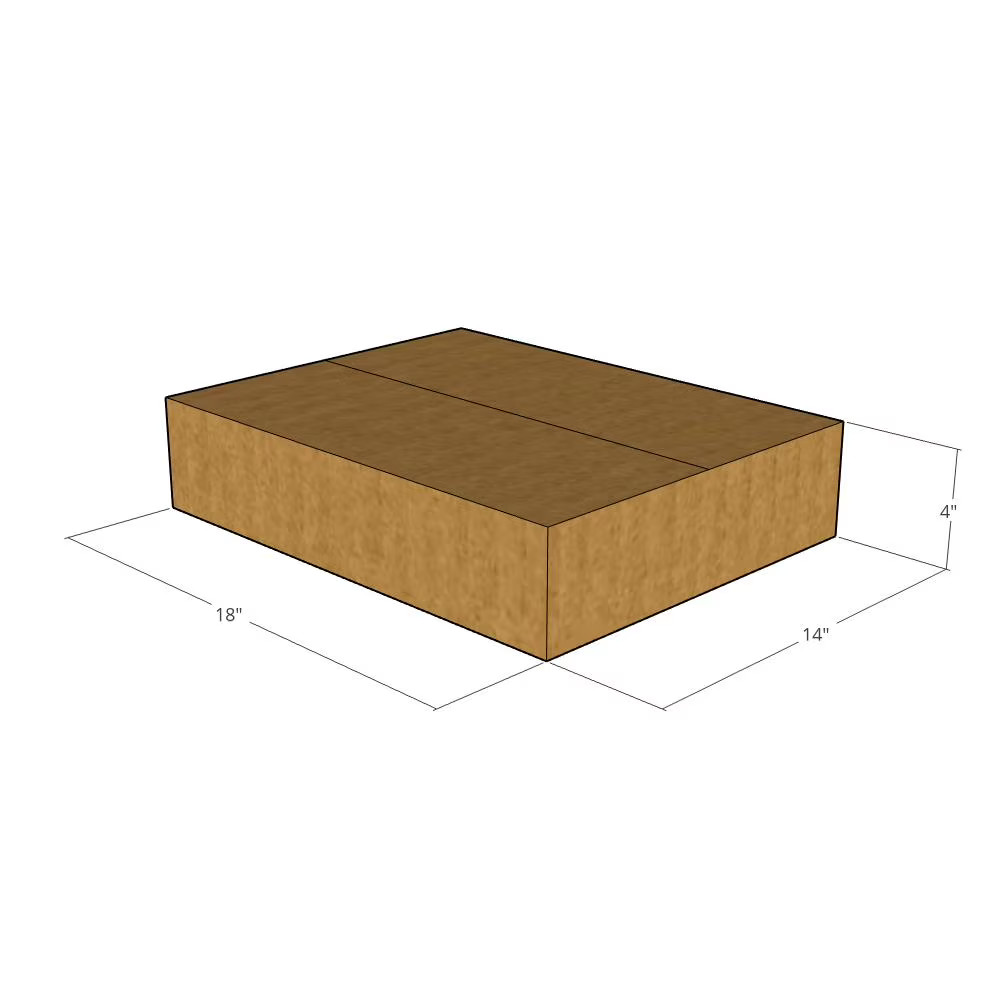 10 18x14x4 Kraft Brown Corrugated Shipping Boxes 32 ECT Single-Wall New