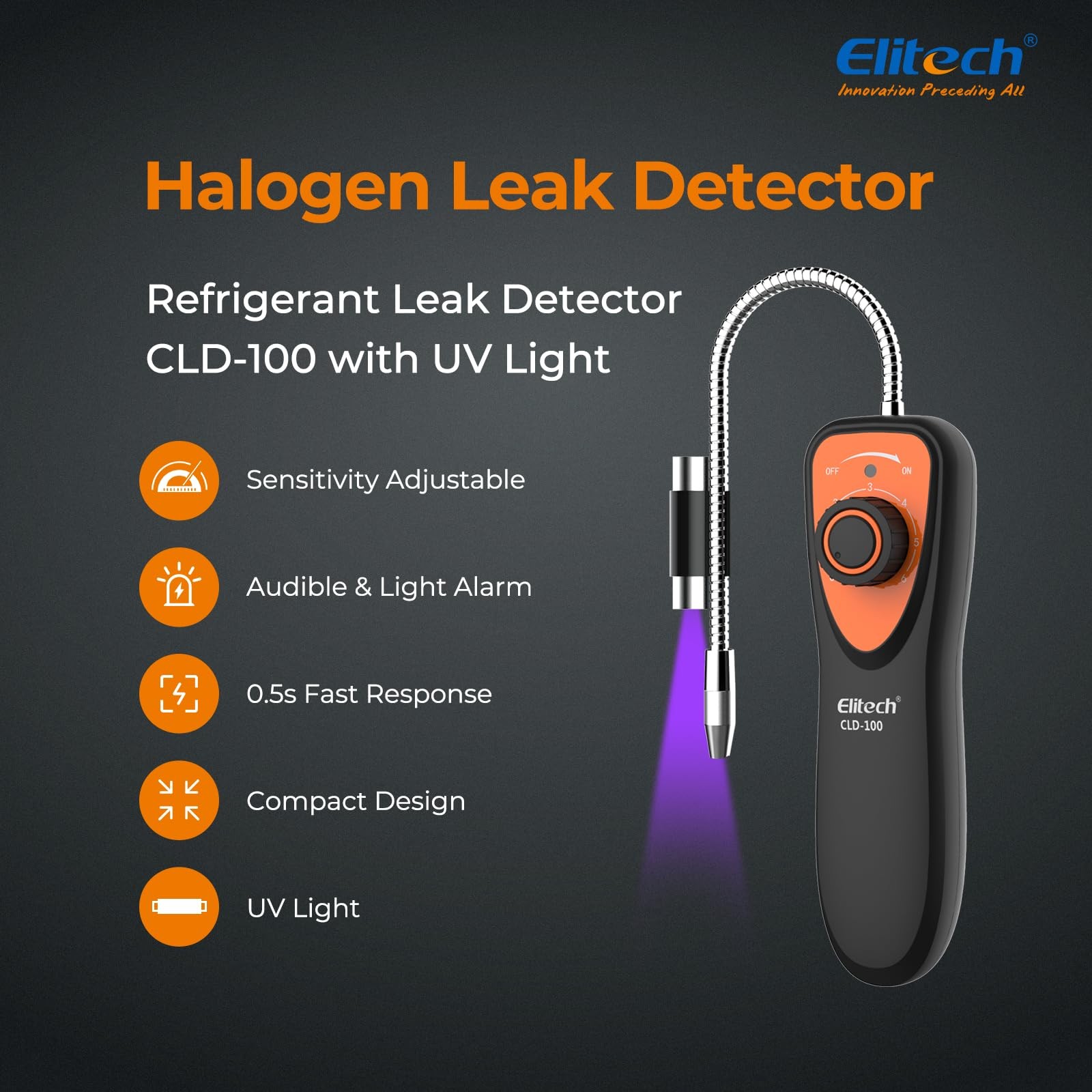 CLD-100 Refrigerant Leak Detector Freon HVAC CFC HCFC HFC Gas Leak Tester Tool