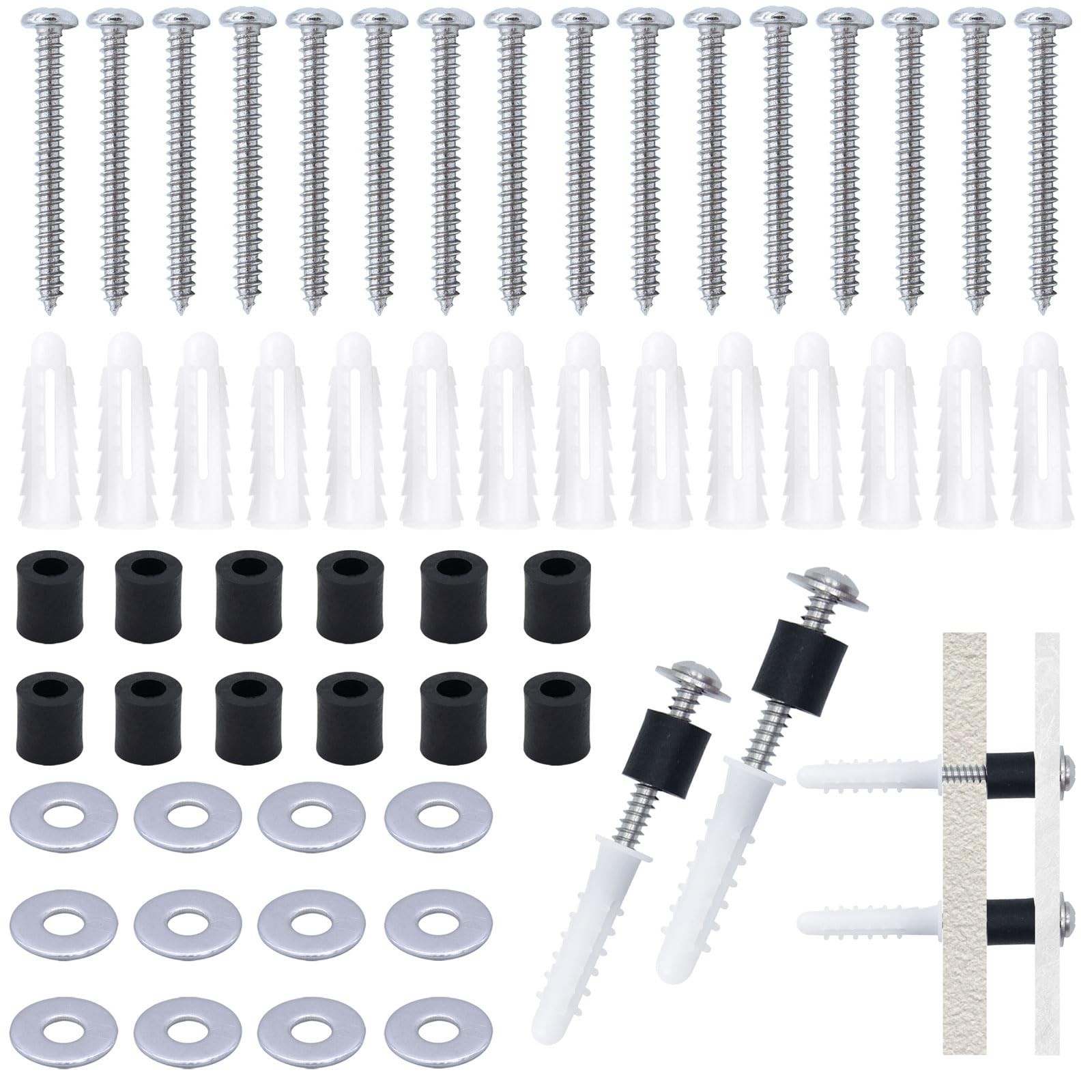 120 Pieces Pegboard Mounting Kit Wall Peg Boards Installation Accessories Peg…