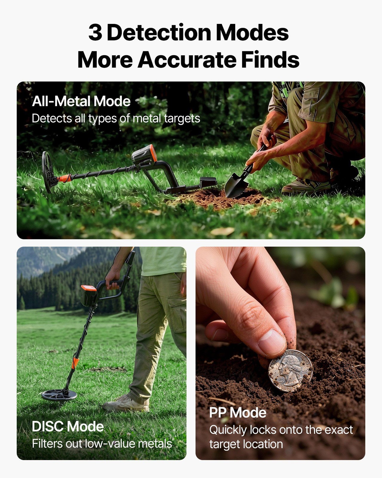Professional 8″ Gold Metal Detector: 5.8kHz, FSTN Sunlight Display, IP68 Coil