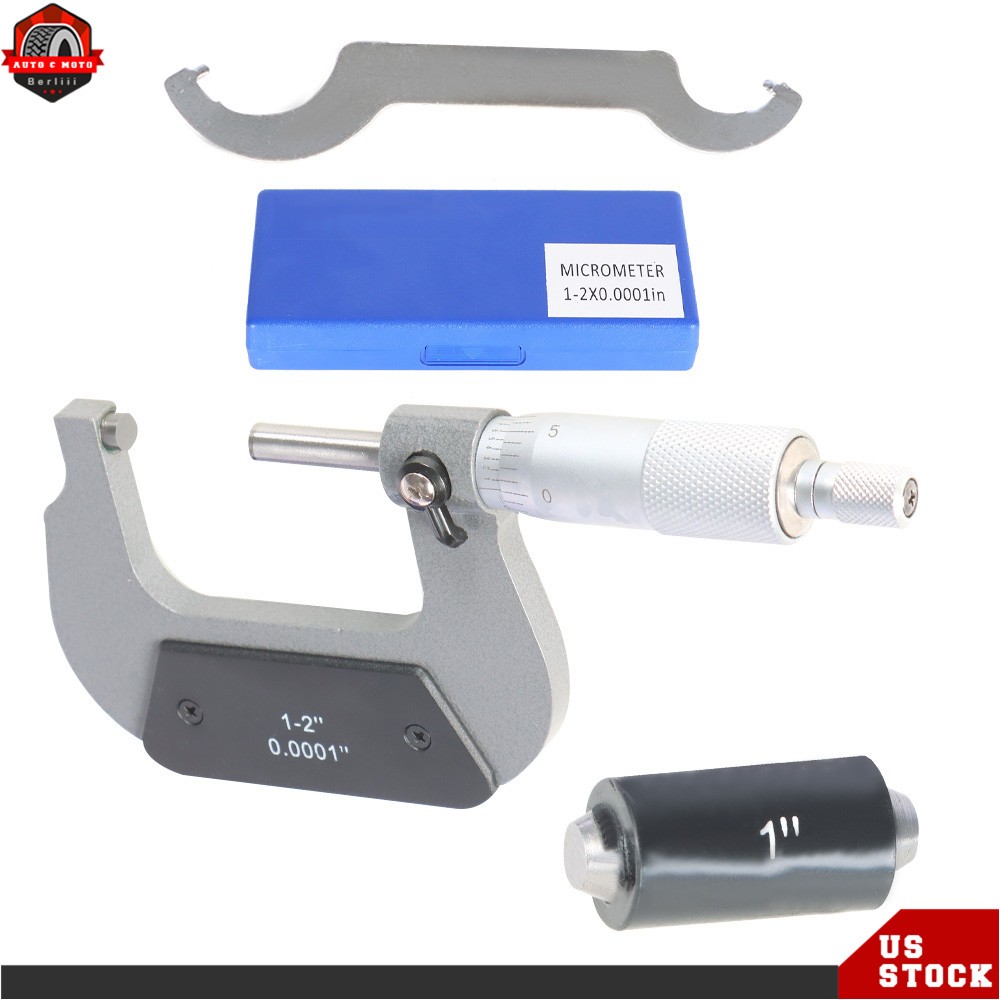 1-2″ Precision Outside Micrometer 0.0001″ graduation reading Carbide Tipped
