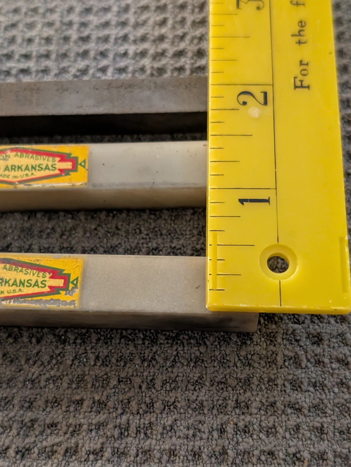 Set Of 5 Norton Abrasives Oilstone India, Soft Arkansas And Pike Hard Arkansas