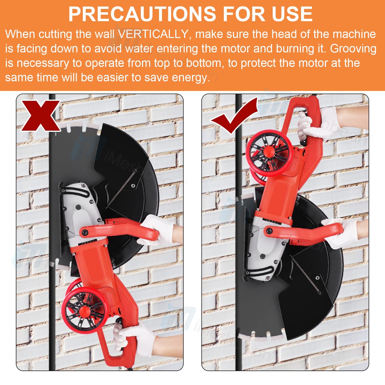 16” Electric Concrete Saw Wet/Dry Saw Cutter with Water Pump and Blade 3200W US