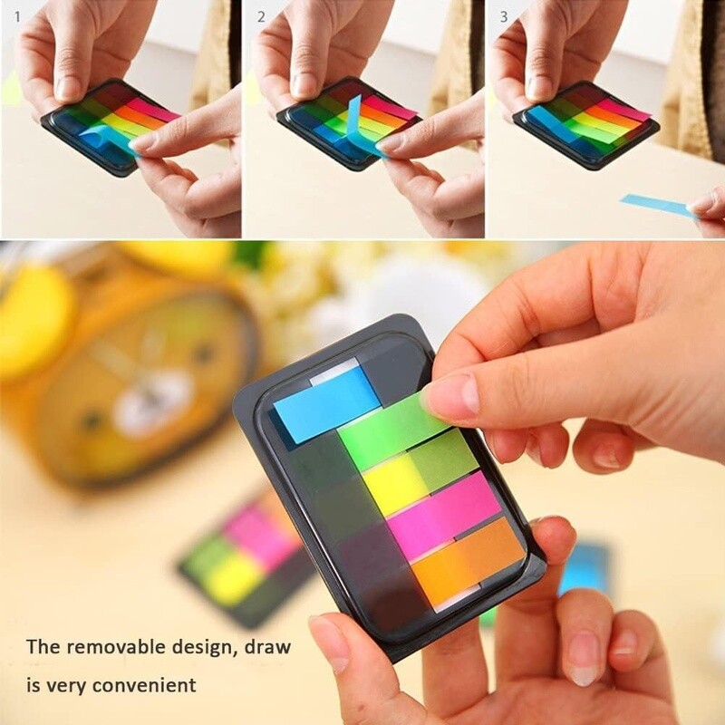 300PCS Sticky Index Tabs Transparent Page Markers Notes Annotation Labels Flags