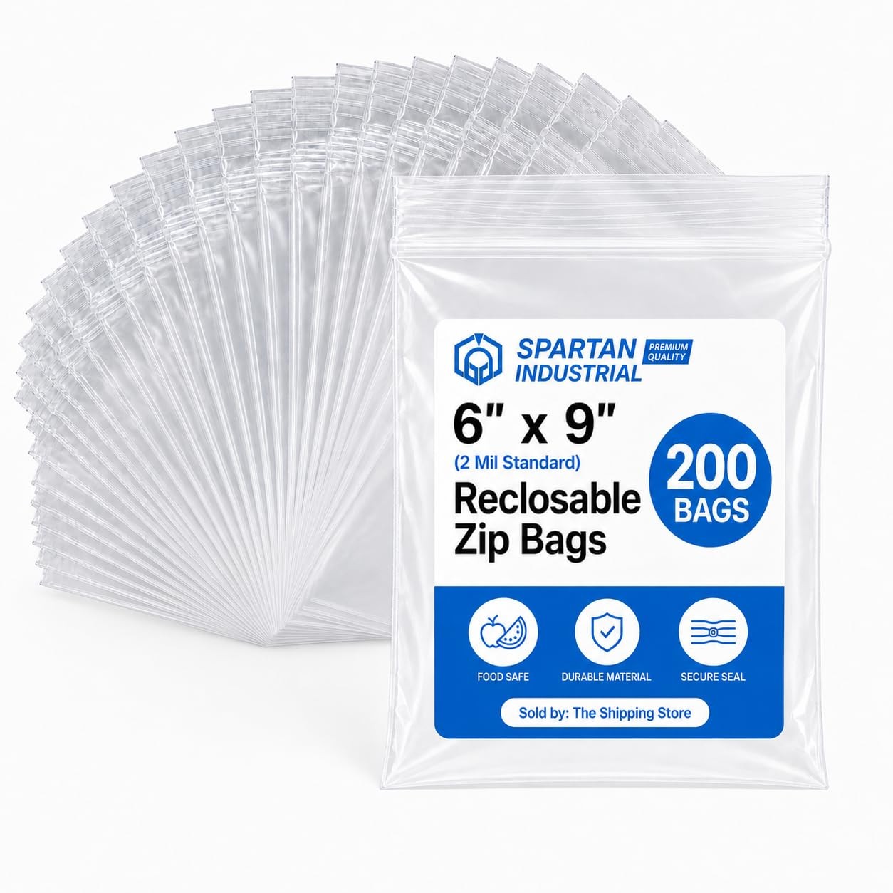 Spartan Industrial – 6” X 9” (200 Count) Quart Clear 6″ X 9″,