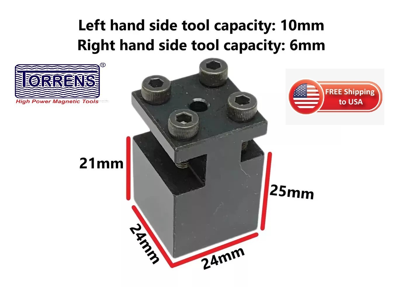 Toolpost For Emco Unimate Lathes With Indexable tool Set 6mm and Mini Parting