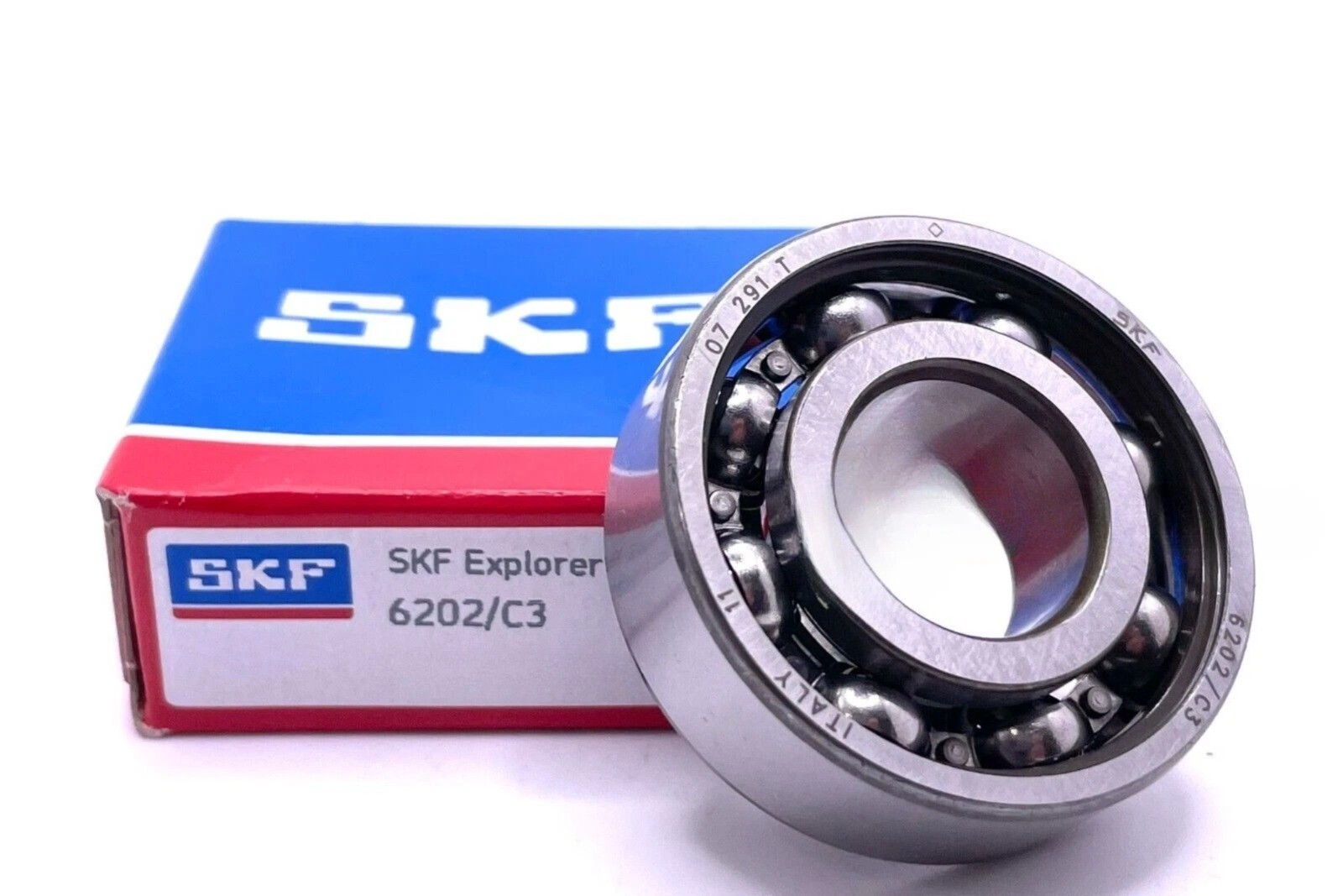 SKF Itally 6202 C3 Deep Groove Ball Bearing, Open No Seals 15x35x11 mm