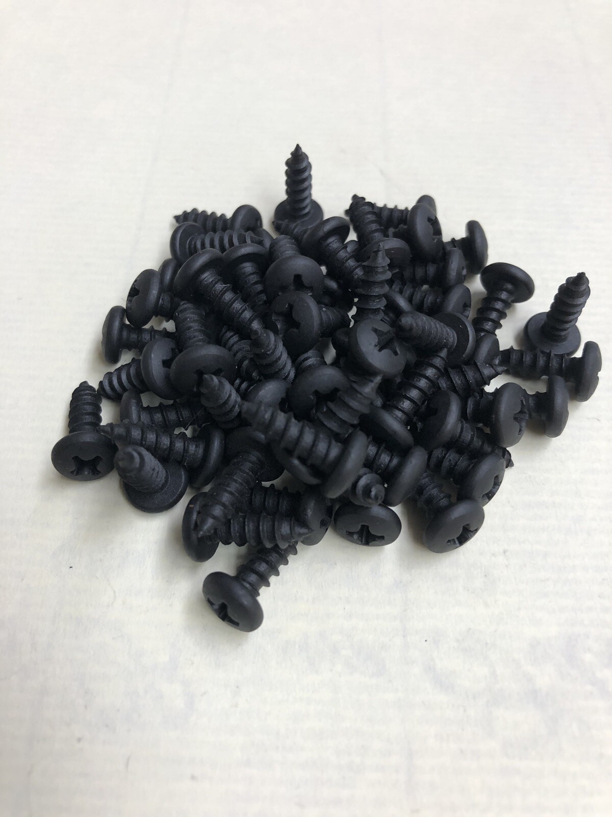 (100) #8 X 3/4 Pan Round Button Head Tapping Sheet Metal Wood Screw Black 8 .75