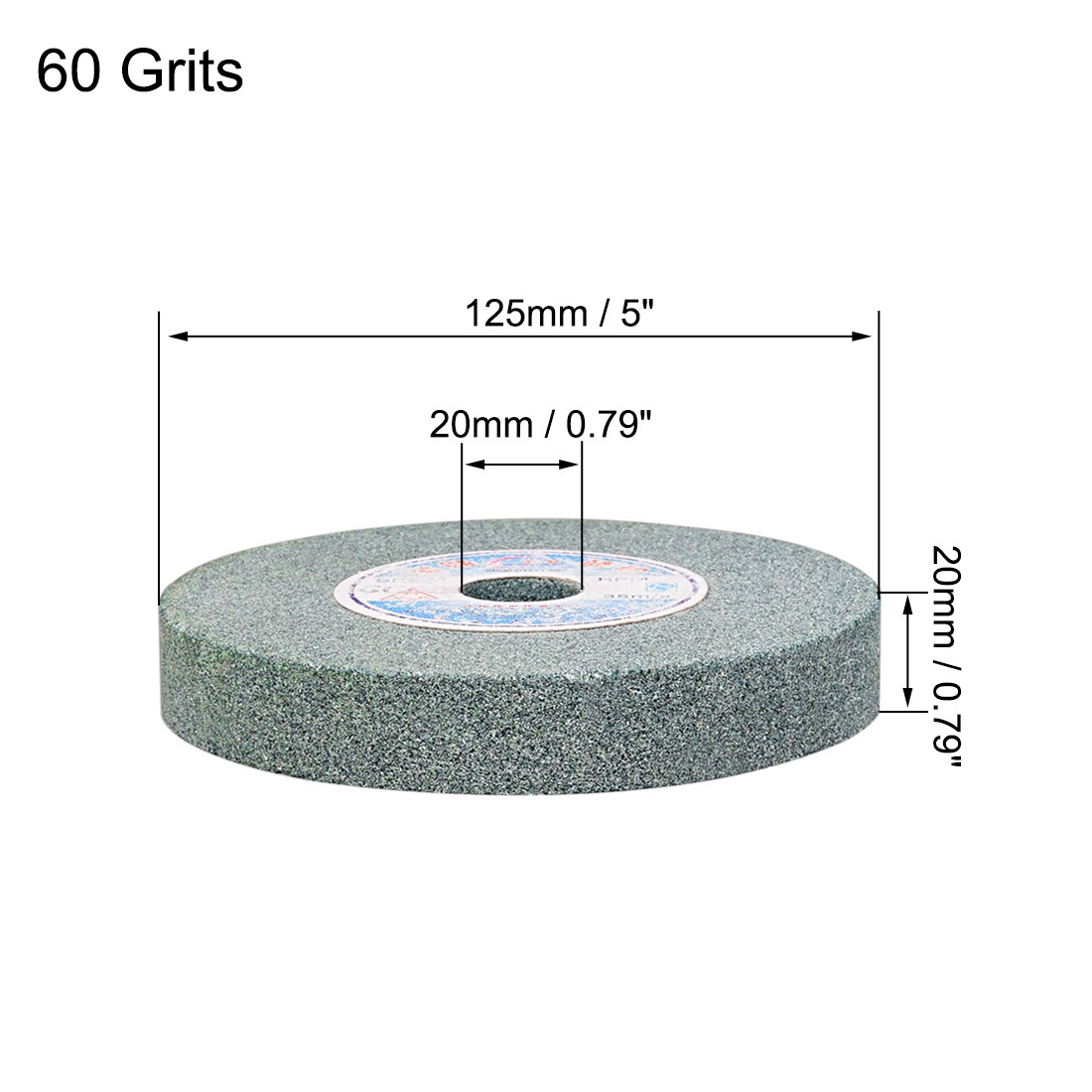 5-Inch Bench Grinding Wheel Green Silicon Carbide GC 60 Grits Surface Grinding