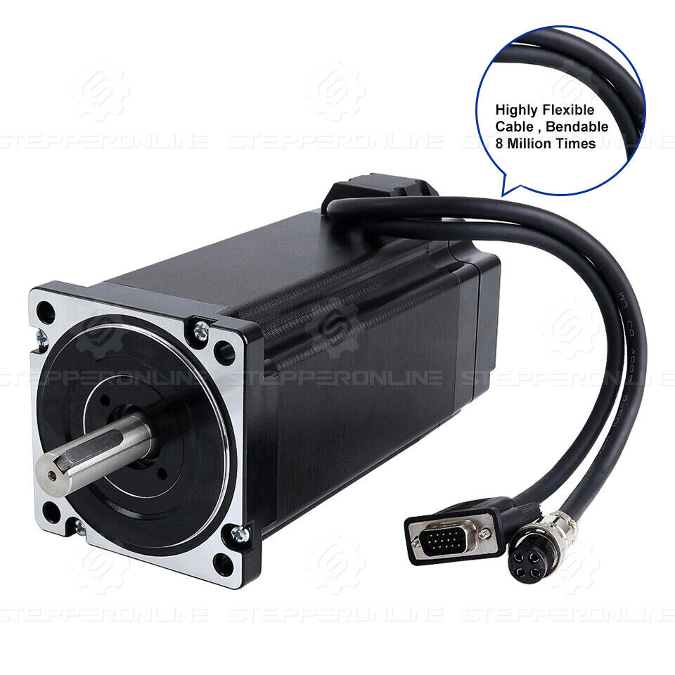 STEPPERONLINE 12Nm Nema 34 Closed Loop Stepper Motor 1700oz.in 6A Φ14mm L=175mm