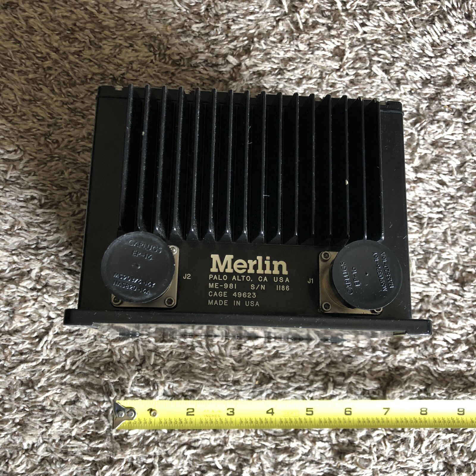 MERLIN ME-981 ENCODER ME981 PCM TO VIDEO, SN 1186, UNTESTED SOLD AS IS