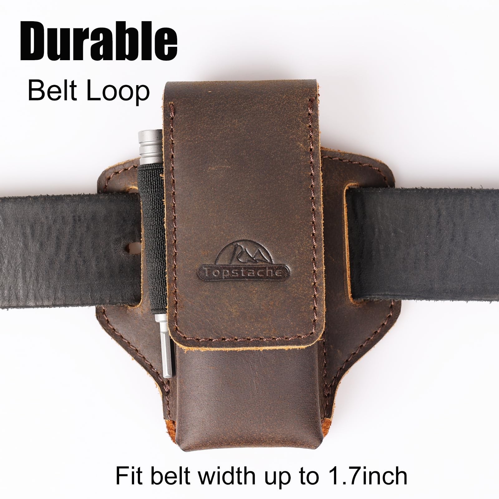 Topstache Leather Multitool Sheath for Belt – Holder – Darkbrown